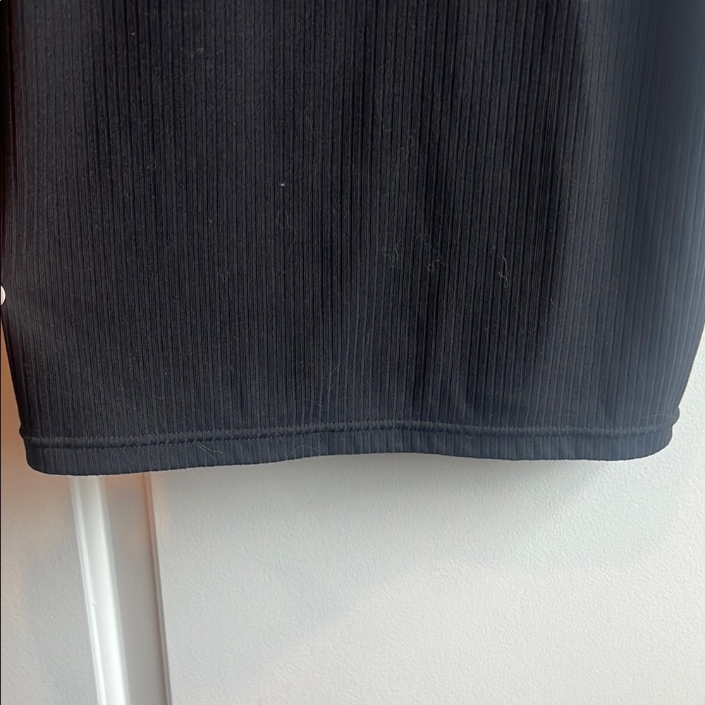 Black Ruffled Mini Slip Dress - Picture 9 of 11